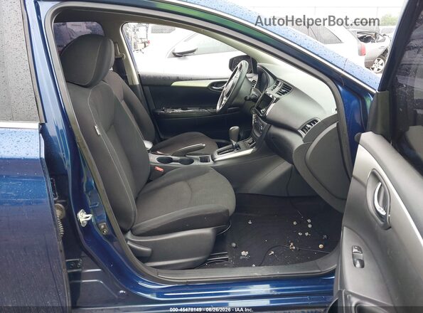 3N1AB7AP7KY370943 2019 NISSAN SENTRA Blue Вид салону спереду