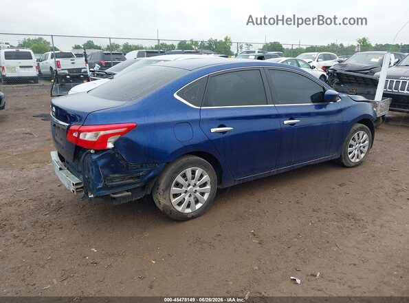 3N1AB7AP7KY370943 2019 NISSAN SENTRA Blue Задня права чверть