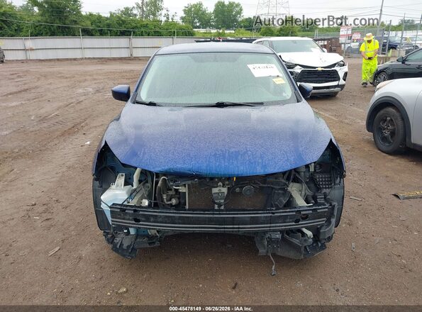 3N1AB7AP7KY370943 2019 NISSAN SENTRA Blue Вид задньої частини салону