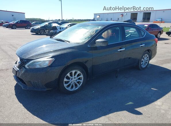 3N1AB7AP7KY374684 2019 NISSAN SENTRA Black წინა მარცხენა ხედი სამი მეოთხედიდან