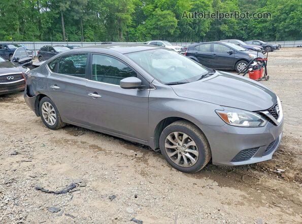 3N1AB7AP7KY391758 2019 NISSAN SENTRA Gray Delantero derecho