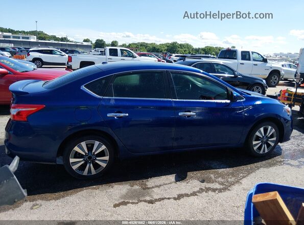 3N1AB7AP7KY391954 2019 NISSAN SENTRA Blue Vista interior trasera