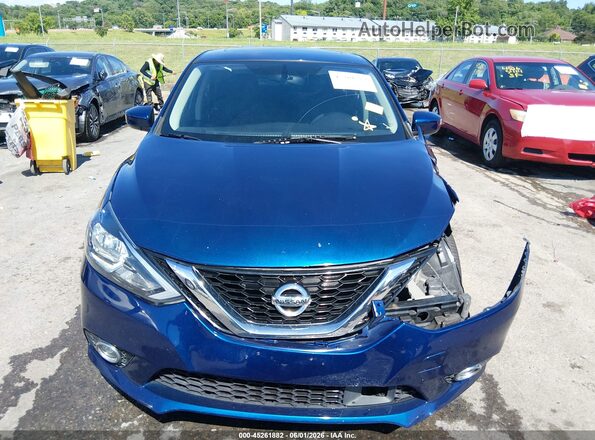 3N1AB7AP7KY391954 2019 NISSAN SENTRA Blue Vista del cuadro de instrumentos