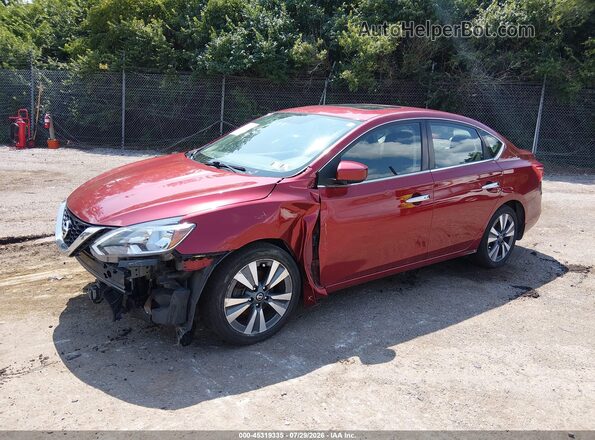 3N1AB7AP7KY407294 2019 NISSAN SENTRA Red Vista tres cuartos delantera izquierda
