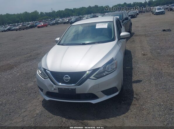 3N1AB7AP7KY422717 2019 NISSAN SENTRA Silver Instrument cluster view