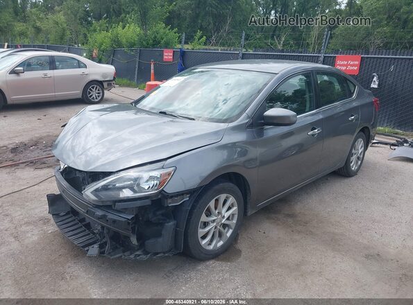 3N1AB7AP7KY430039 2019 NISSAN SENTRA Gray წინა მარცხენა ხედი სამი მეოთხედიდან
