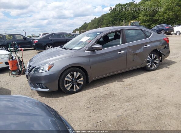 3N1AB7AP7KY450890 2019 NISSAN SENTRA Серый Передняя левая четверть