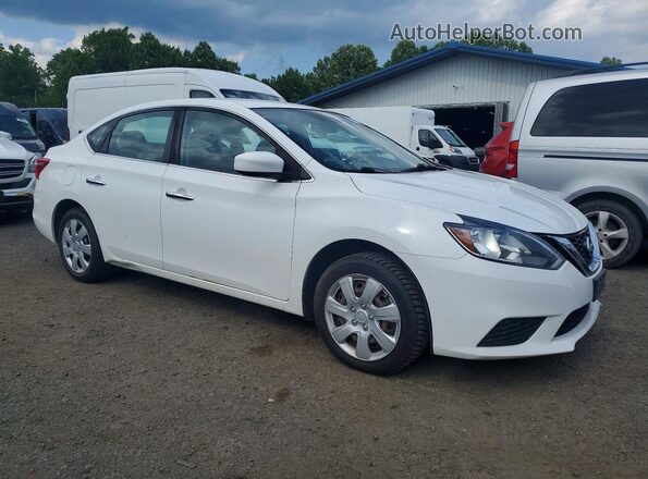 3N1AB7AP8GY303419 2016 NISSAN SENTRA Белый Передняя правая четверть