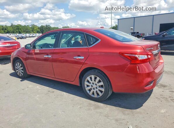 3N1AB7AP8HL637481 2017 NISSAN SENTRA Burgundy Rear left