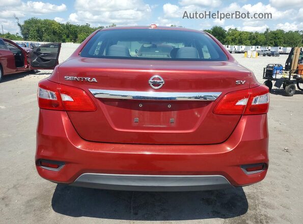 3N1AB7AP8HL637481 2017 NISSAN SENTRA Burgundy Rear view