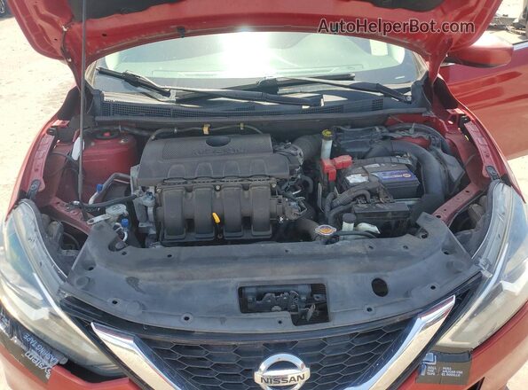 3N1AB7AP8HL637481 2017 NISSAN SENTRA Burgundy Rear interior view