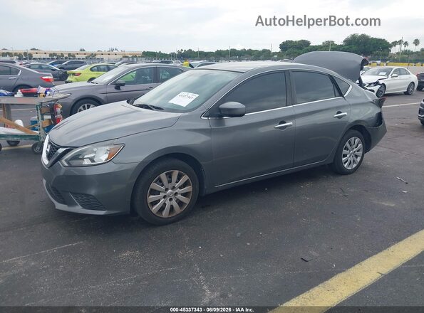 3N1AB7AP8HY240744 2017 NISSAN SENTRA Gray Առջևի ձախ երեք քառորդ տեսարան