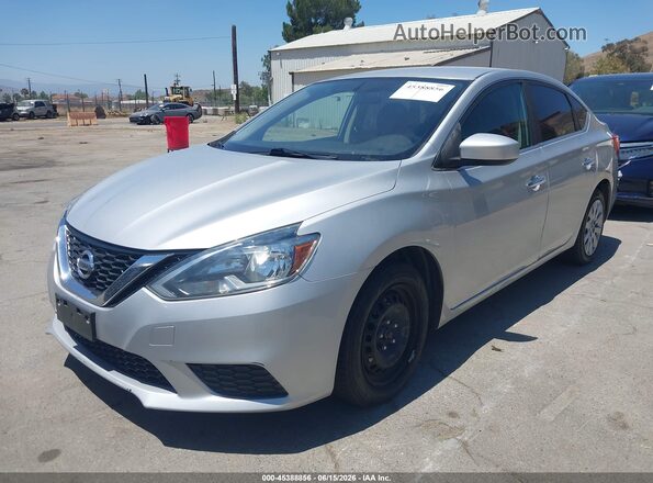 3N1AB7AP8HY287496 2017 NISSAN SENTRA Серебряный Передняя левая четверть