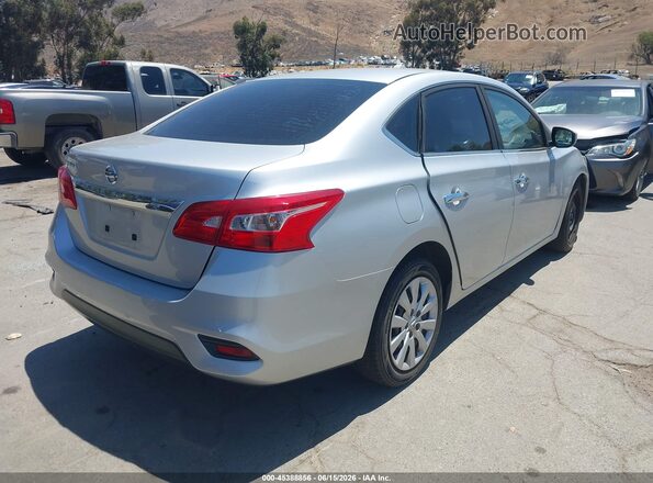 3N1AB7AP8HY287496 2017 NISSAN SENTRA Серебряный Задняя правая четверть