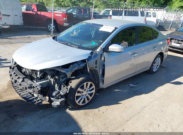 3N1AB7AP8HY360348 2017 NISSAN SENTRA Серебряный Передняя левая четверть