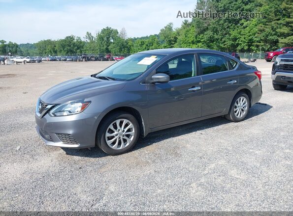 3N1AB7AP8JL628821 2018 NISSAN SENTRA Gray წინა მარცხენა ხედი სამი მეოთხედიდან