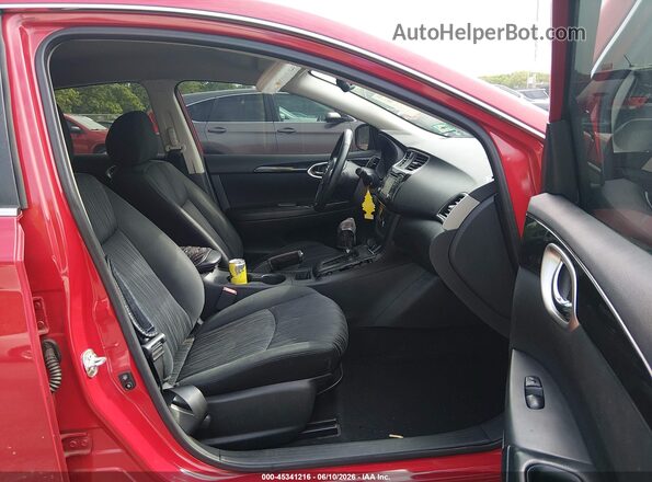 3N1AB7AP8JL642363 2018 NISSAN SENTRA Red Widok wnętrza z przodu