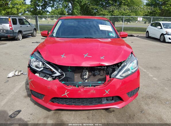 3N1AB7AP8JL642363 2018 NISSAN SENTRA Red Widok zestawu wskaźników