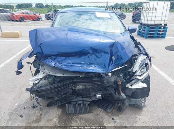 3N1AB7AP8JY220239 2018 NISSAN SENTRA Blue Instrument cluster view
