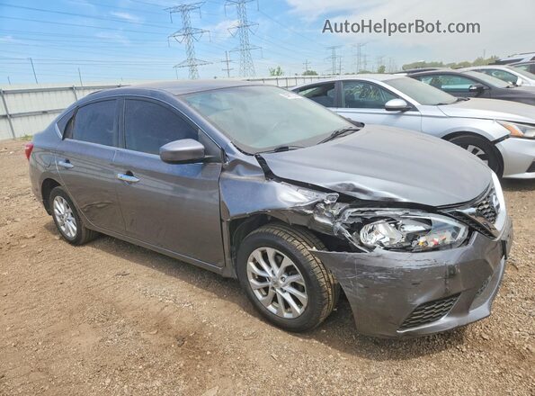 3N1AB7AP8JY262393 2018 NISSAN SENTRA Gray Delantero derecho