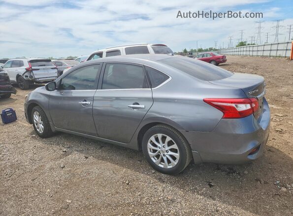 3N1AB7AP8JY262393 2018 NISSAN SENTRA Gray Trasero izquierdo