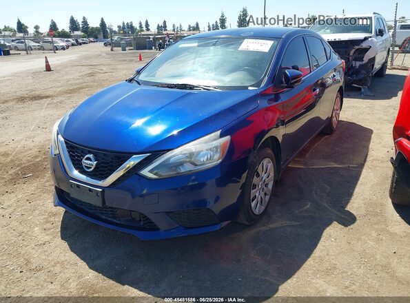 3N1AB7AP8JY277248 2018 NISSAN SENTRA Blue Առջևի ձախ երեք քառորդ տեսարան