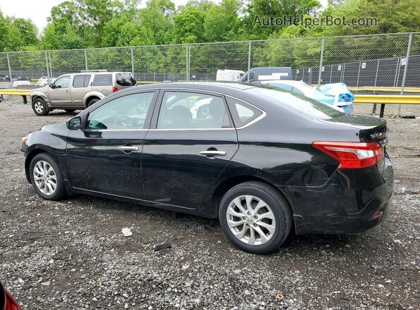 3N1AB7AP8JY341983 2018 NISSAN SENTRA Черный Задняя левая четверть