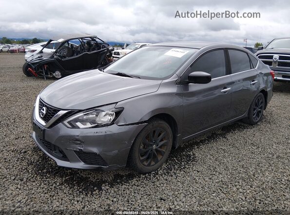 3N1AB7AP8JY346472 2018 NISSAN SENTRA Серый Передняя левая четверть