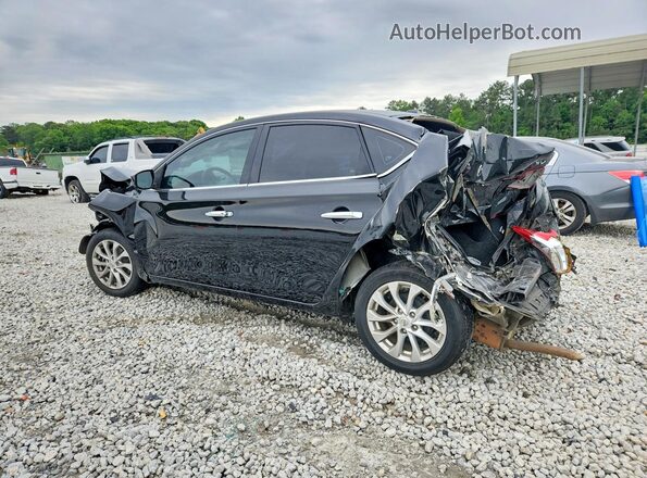 3N1AB7AP8KL626584 2019 NISSAN SENTRA Black უკანა მარცხენა