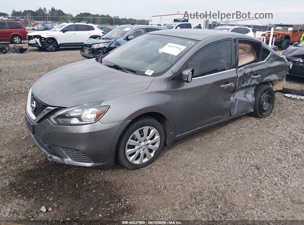 3N1AB7AP8KY217066 2019 NISSAN SENTRA Gray წინა მარცხენა ხედი სამი მეოთხედიდან