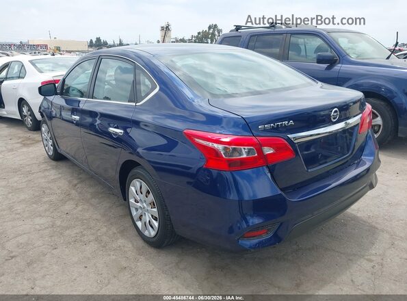 3N1AB7AP8KY217598 2019 NISSAN SENTRA Blue Rear left