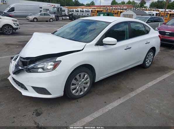 3N1AB7AP8KY226933 2019 NISSAN SENTRA White Vista tres cuartos delantera izquierda