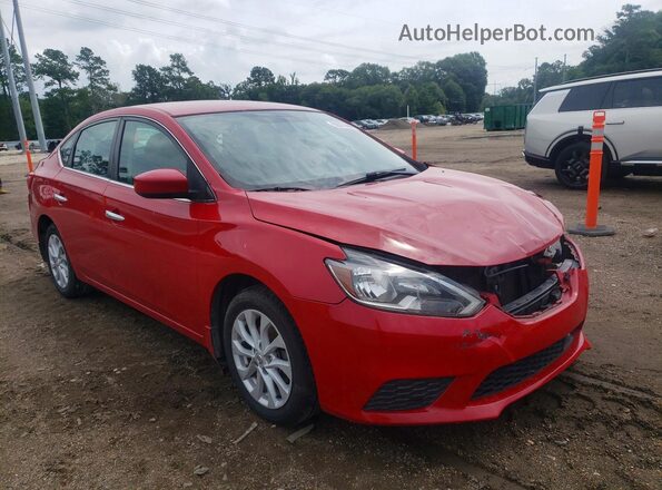 3N1AB7AP8KY239424 2019 NISSAN SENTRA Red 