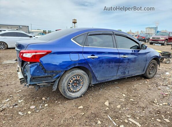 3N1AB7AP8KY241187 2019 NISSAN SENTRA Blue Trasero derecho