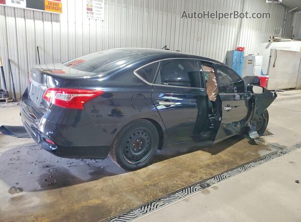 3N1AB7AP8KY262881 2019 NISSAN SENTRA Черный Задняя правая четверть