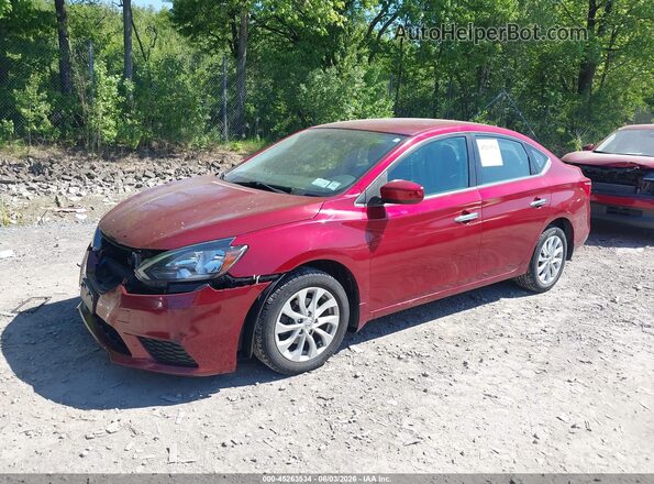 3N1AB7AP8KY286064 2019 NISSAN SENTRA Red Vista tres cuartos delantera izquierda