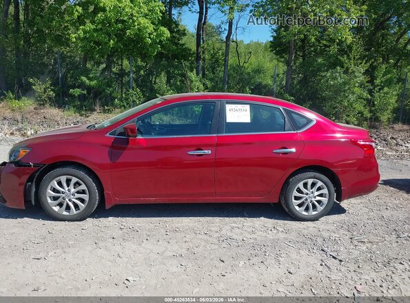 3N1AB7AP8KY286064 2019 NISSAN SENTRA Red Vista interior de 360 grados