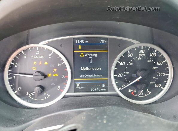 3N1AB7AP8KY286758 2019 NISSAN SENTRA Black ხელსაწყოთა პანელის ხედი
