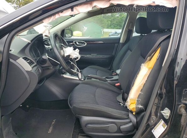 3N1AB7AP8KY286758 2019 NISSAN SENTRA Black წინა სალონის ხედი