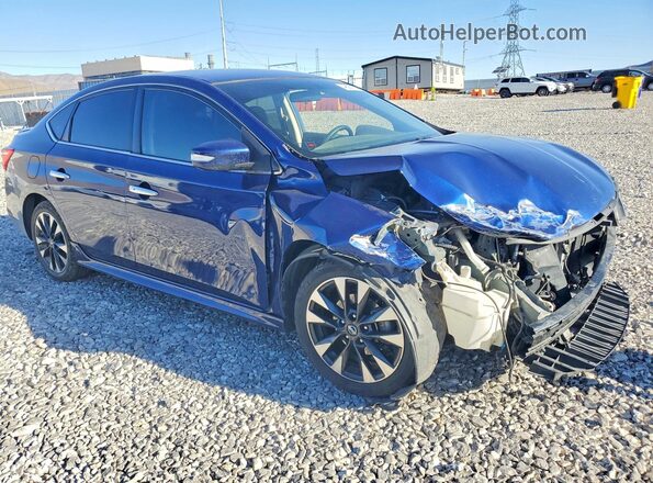 3N1AB7AP8KY293757 2019 NISSAN SENTRA Blue Передня права чверть