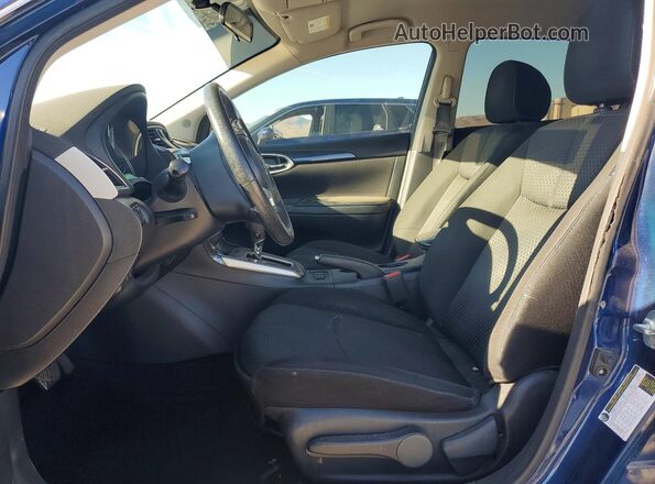 3N1AB7AP8KY293757 2019 NISSAN SENTRA Blue Вид салону спереду