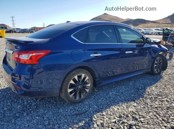 3N1AB7AP8KY293757 2019 NISSAN SENTRA Blue Задня права чверть