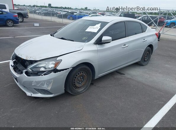 3N1AB7AP8KY302327 2019 NISSAN SENTRA Серый Передняя левая четверть