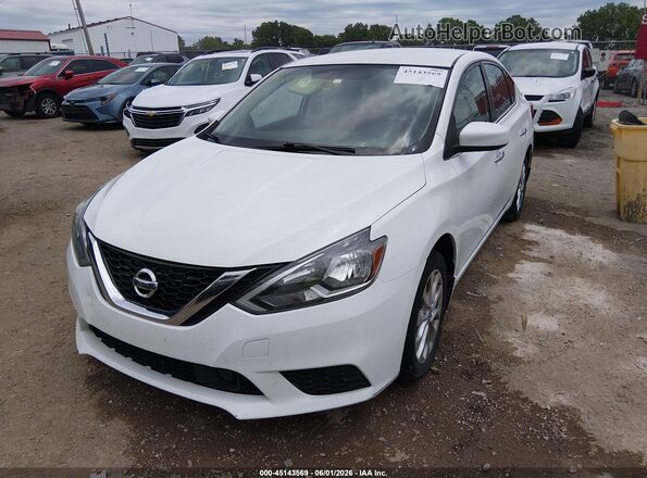 3N1AB7AP8KY310928 2019 NISSAN SENTRA White Vista tres cuartos delantera izquierda