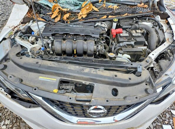 3N1AB7AP8KY336851 2019 NISSAN SENTRA White Widok wnętrza z tyłu
