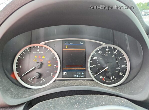 3N1AB7AP8KY336851 2019 NISSAN SENTRA White Widok zestawu wskaźników