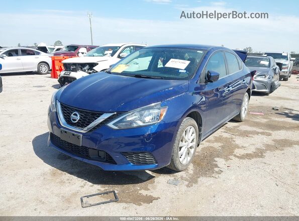 3N1AB7AP8KY365279 2019 NISSAN SENTRA Blue წინა მარცხენა ხედი სამი მეოთხედიდან