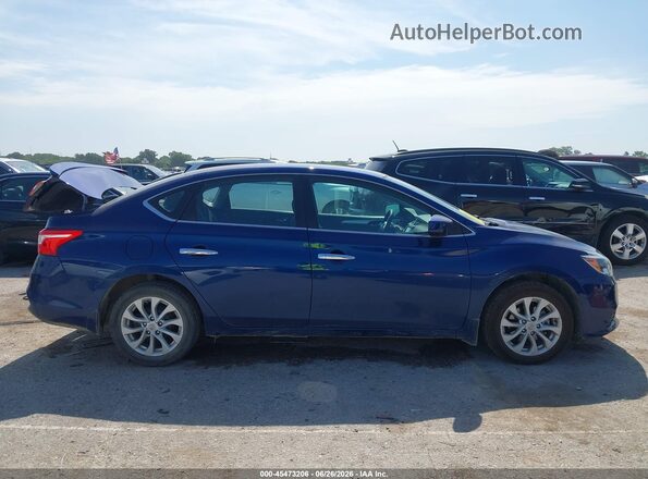 3N1AB7AP8KY365279 2019 NISSAN SENTRA Blue უკანა სალონის ხედი