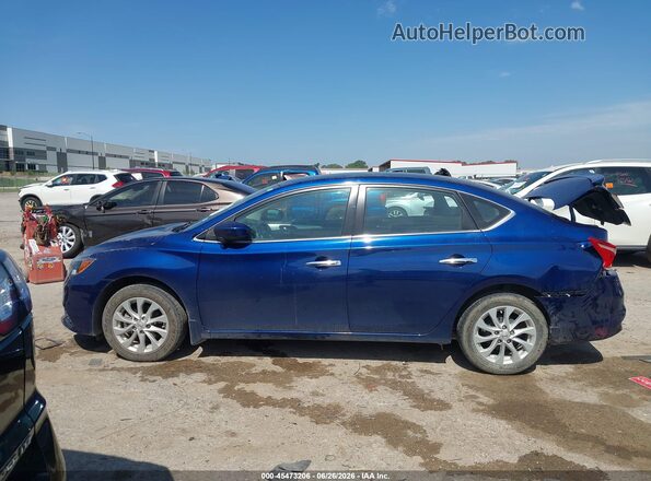 3N1AB7AP8KY365279 2019 NISSAN SENTRA Blue სალონის 360-გრადუსიანი ხედი