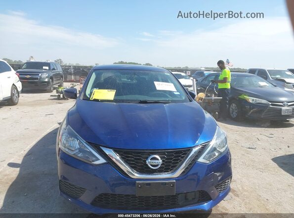3N1AB7AP8KY365279 2019 NISSAN SENTRA Blue ხელსაწყოთა პანელის ხედი